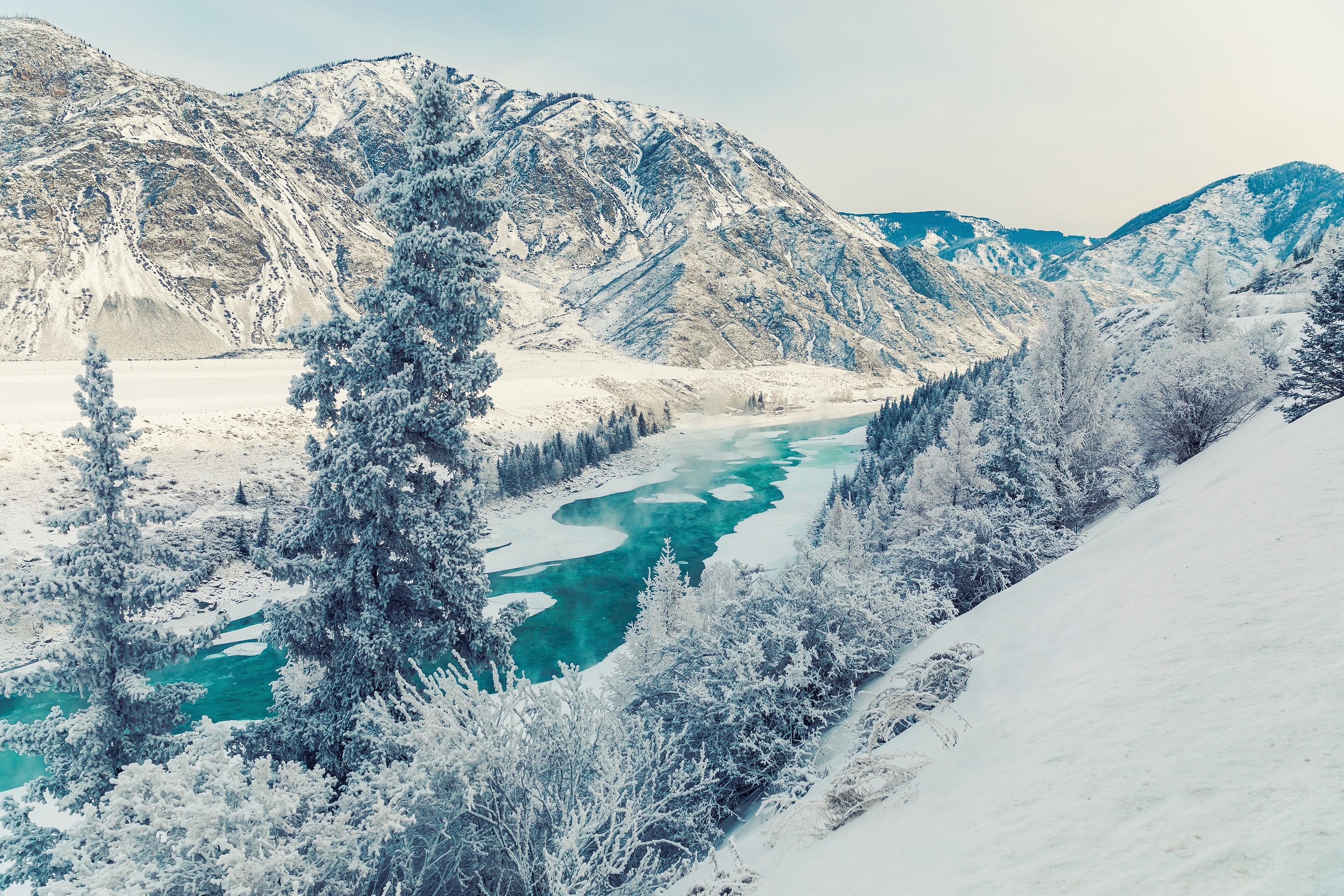 Winter Snow River In Mountains Snow Winter Mountain River Valle Aspen Luxury Vacation Rentals Luxury Homes Real Estate Rentals